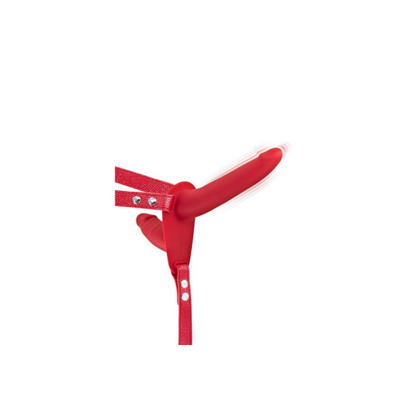 Double gode ceinture rouge vibrant 
